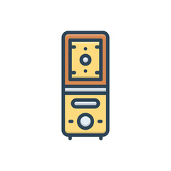 Color illustration icon for system unit