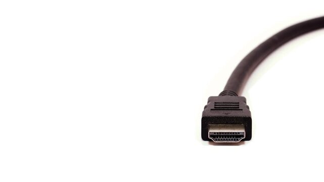 HDMI  cable clip video on white background