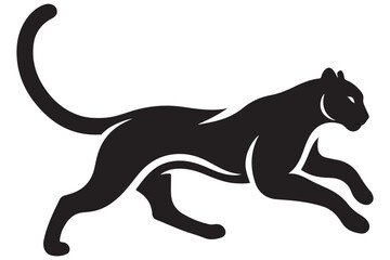 Panther Silhouette Vector Illustration An Elegant Animal Design