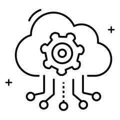 REST API and Software Integration Vector icon design with Editable Stroke