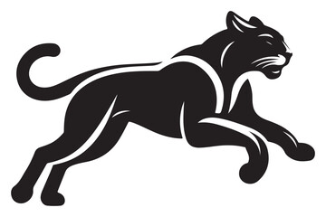 Powerful Black Panther Illustration Vector for Sport Team Logo Design
