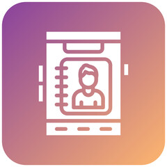 Obraz premium Vector Design Mobile Contacts Icon Style