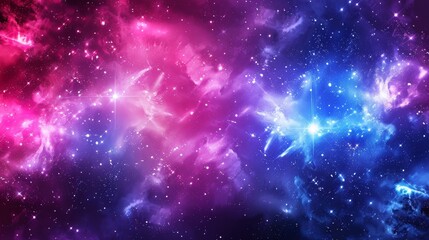 Obraz premium Breathtaking night sky showcasing a celestial view of stars and galaxies in the vast universe