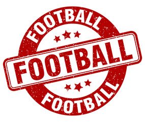 football stamp. football label. round grunge sign