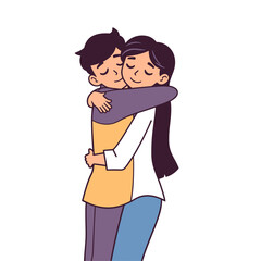 Obraz premium A moment of comfort and connection between two individuals