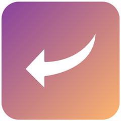 Vector Design Curved Left Icon Style