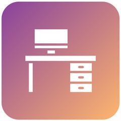 Vector Design Office Desk Icon Style