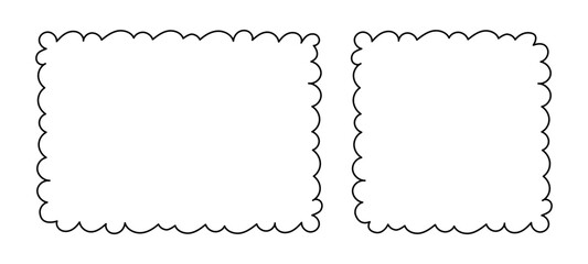 Frame Doodle Line Hand Drawn, Picture Frame, Outline Border Frame, Scribble Frame Cute