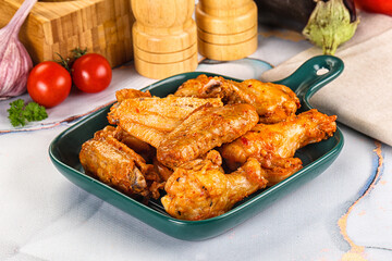Grilled spicy chili chicken wings