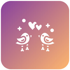 Lovebirds Vector Design Icon Style