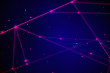 abstract polygonal background with connected lines and dots 2