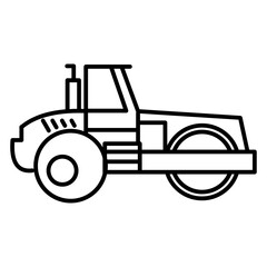 tractor isolated on white