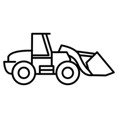 Naklejka premium tractor isolated on white
