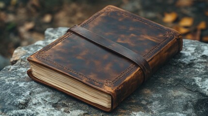 Rustic Leather Journal, Handcrafted Book