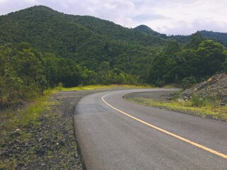 Naklejka premium Landscape of Meratus Mountain, Borneo Rainforest Indonesia
