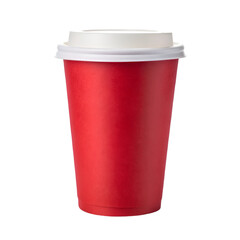 Red plastic coffee cup