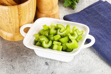 Vegan cuisine - Sliced celery stem