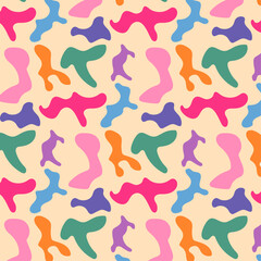 seamless pattern with colorful hearts
