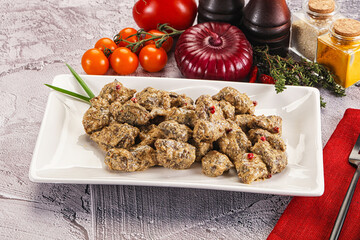 Beef liver with cream sauce