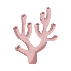 Obraz premium Pink coral reef branch illustration