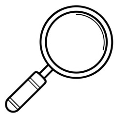 Simple Magnifying Glass Icon Vector Design.