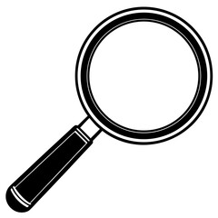 Simple Magnifying Glass Icon Vector Design.
