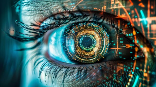 Futuristic smart contact lens  advanced technology for health monitoring and vision enhancement