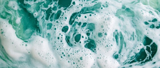 Naklejka premium A watery spiral with shades of turquoise and white foam streaks