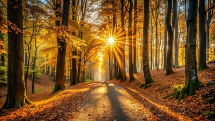 Autumn Forest Sunlight