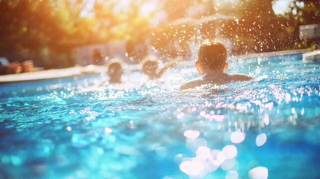 Summer vacation fun in the sun with playful family moments. 