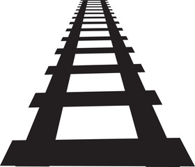 Vector illustration of train rail tracks 
