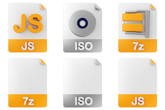 3d file format type icon js iso 7z