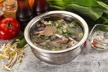 Vietnamese cuisine - Pho Bo soup with beef