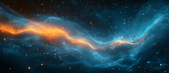 Obraz premium Cosmic clouds and stars in space, abstract cosmic background illustration