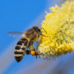 Biene am Weidenk&auml;tzchen