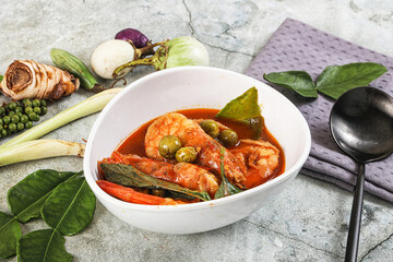 Thai Panang curry witn prawn