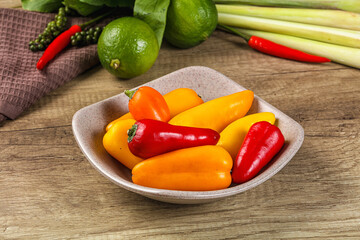 Small baby bell pepper heap