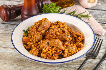 Rasted chicken meat with ptitim