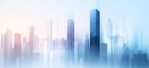 Silhouette of city which is similar to a sound wave