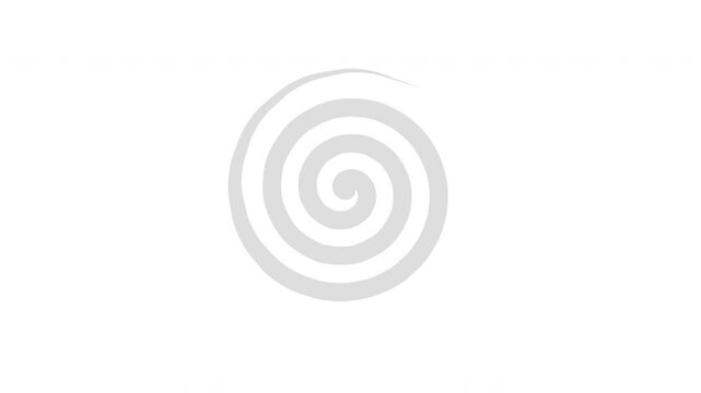 Hypnotic spiral for mind control 2D cartoon object animation. Mental influence. Hypnosis, psychological manipulation visual representation animated flat colorful item 4K video isolated on white