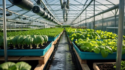Urban hydroponic farm showcasing sustainable agriculture amidst climate challenges