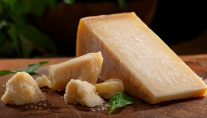 熟成パルミジャーノチーズの断面と欠片2