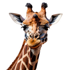 Fototapeta premium giraffe, isolated on transparent white background png