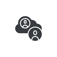 Cloud based simulation vector icon