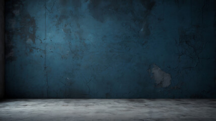 blue weathered brick wall with vintage texture and rough texture It gives the feeling of ancient architecture and grunge style interiors.
