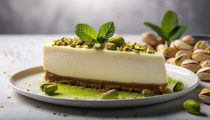 ピスタチオ香る濃厚チーズケーキ3