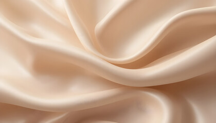 Luxurious Beige Silk Fabric Drape