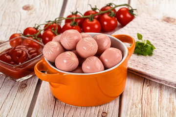 Dietary baby mini sausages for kids