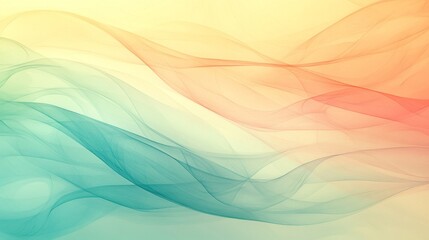 Fototapeta premium Abstract Pastel Wave Forms Flowing Seamlessly