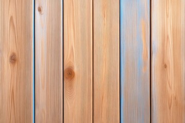 Fototapeta premium Vertical wood planks, light beige, with subtle blue tint